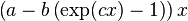  \left( a - b\left( \exp(cx)-1\right) \right)x 