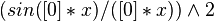  (sin([0]*x)/([0]*x))\wedge 2 
